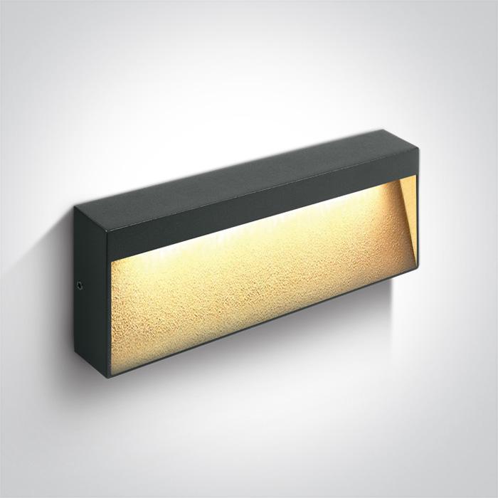 ANTHRACITE LED WALL LIGHT 7W WW IP54 230V