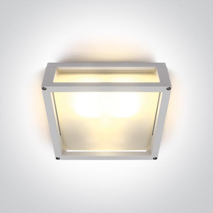 WHITE E27 2x12W PLAFO IP54 — Intalite UK