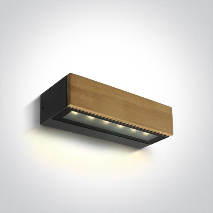 ANTHRACITE WALL LED 8W WW IP65 100-240V