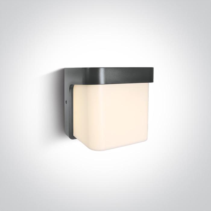 ANTHRACITE WALL LED 12W WW IP54 230V