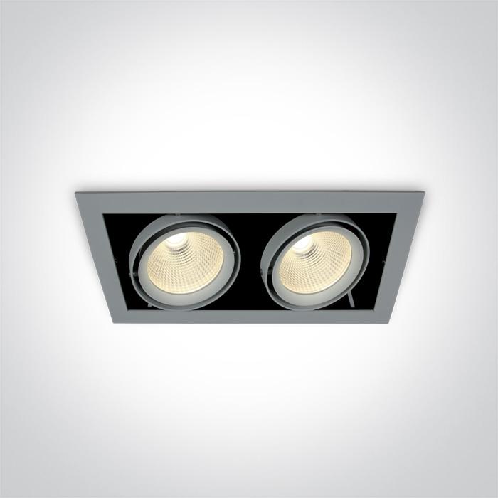 GREY COB LED 2x20W WW 36deg 230V