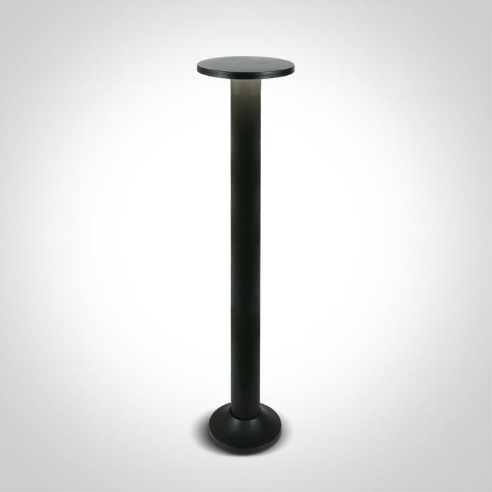 BLACK LED 6,5W WW IP54 80cm BOLLARD 230V