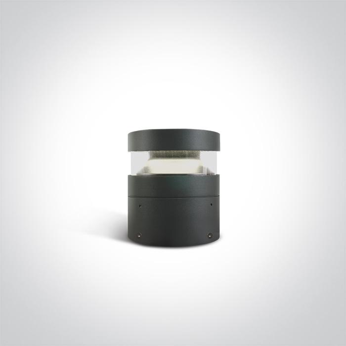 ANTHRACITE LED BOLLARD 20cm 20W CW IP65 230V