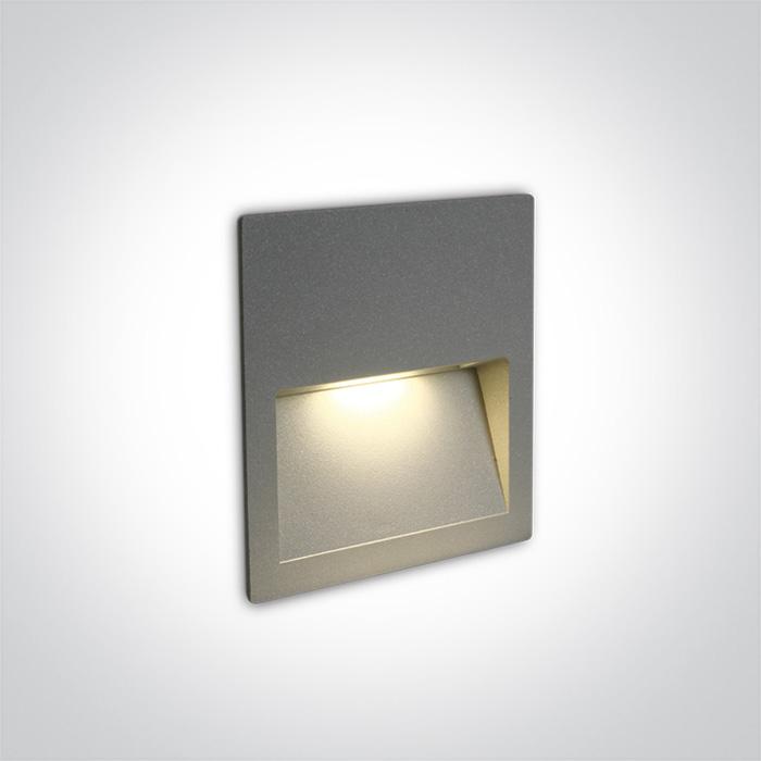GREY WALL RECESSED LED 4W IP65 DARK LIGHT 100-240V