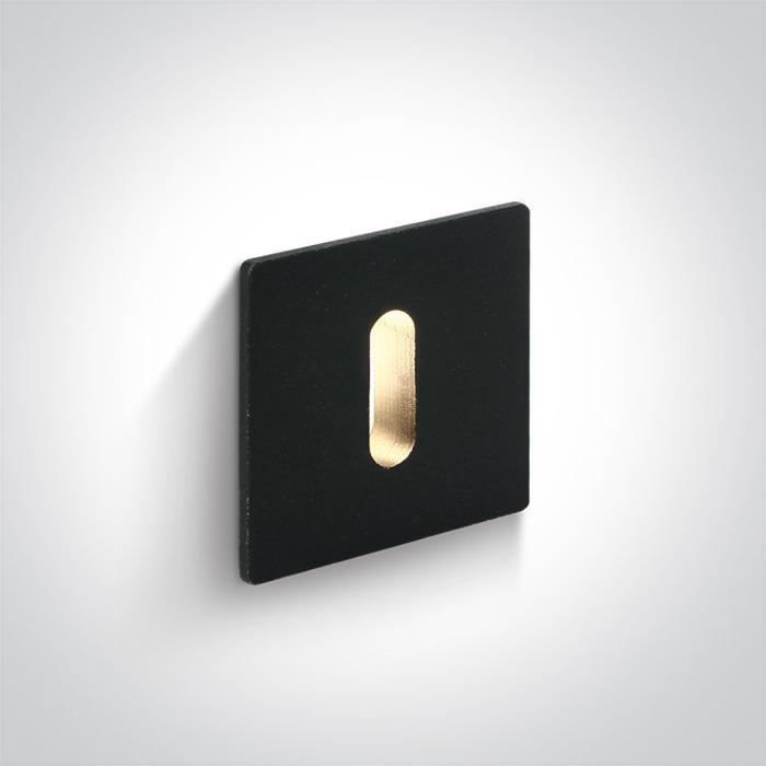 BLACK RECESSED 1W WW DARK LIGHT IP20 350mA