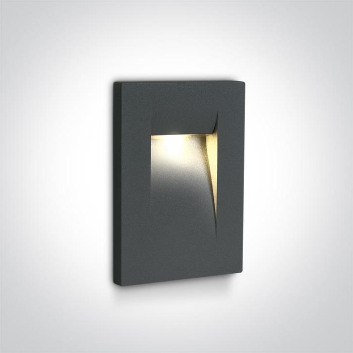 ANTHRACITE WALL RECESSED LED 3,6W WW IP65 100-240V