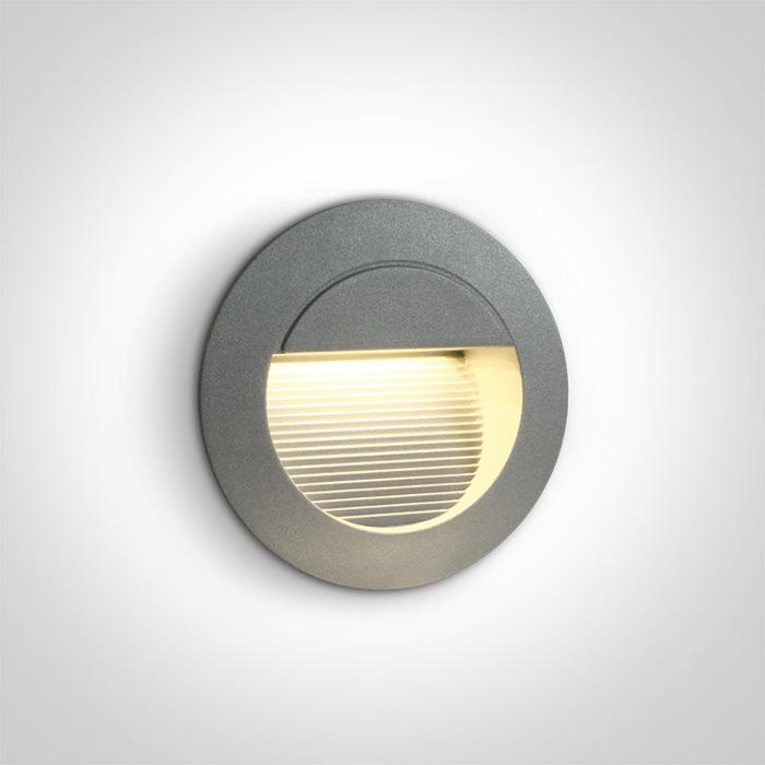 GREY WALL RECESSED LED WW IP54