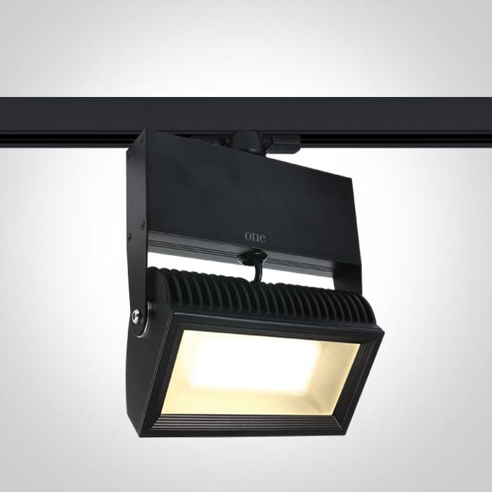 BLACK LED 42w WW TRACK SPOT 80deg 230v