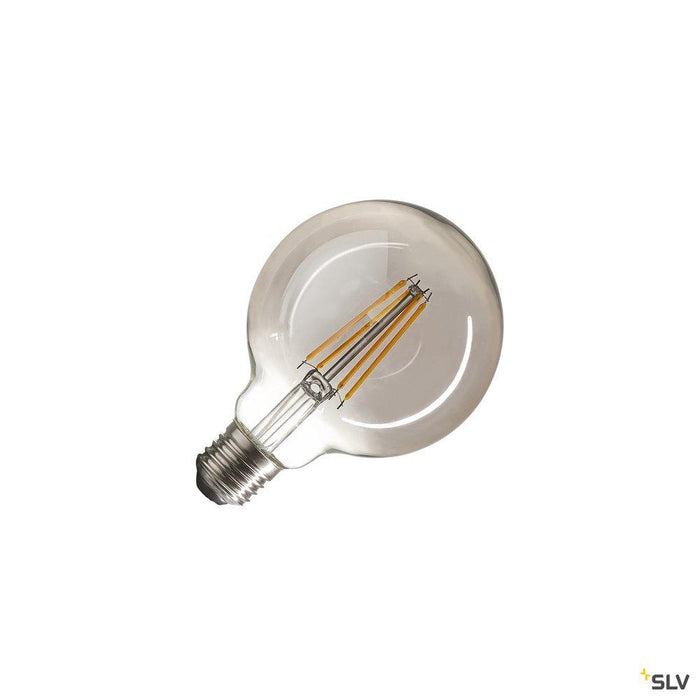 LED lamp, G95, E27, 2700K, 720lm, 280°, dimmable, smoked glass