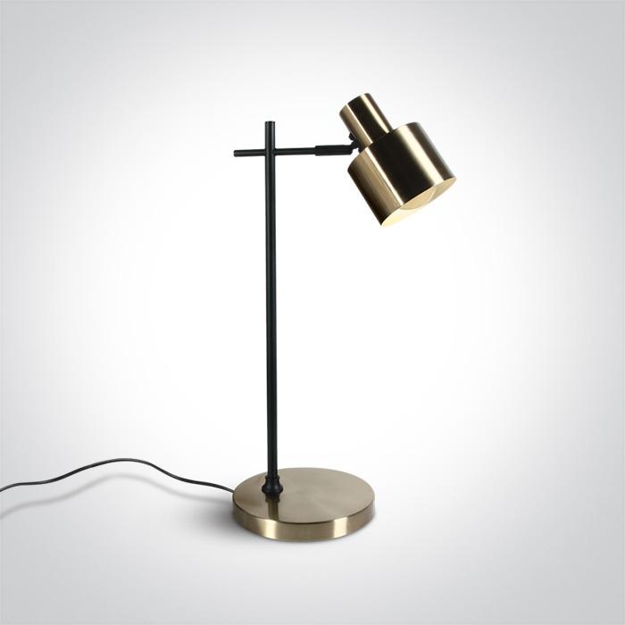 BRUSHED BRASS TABLE LAMP 10W E27 100-240v