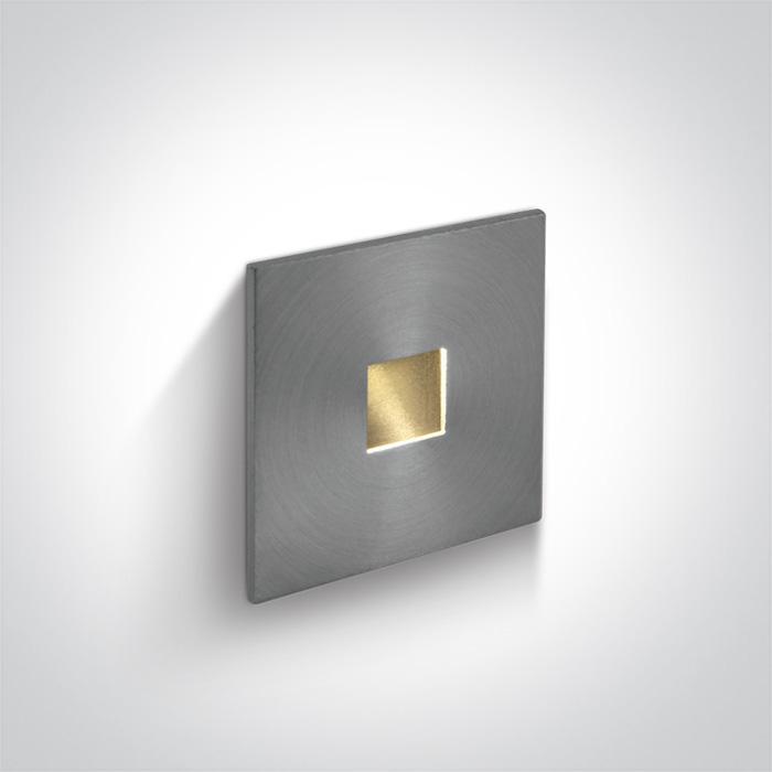 ALUMINIUM RECESSED 1W WW DARK LIGHT IP54 350mA