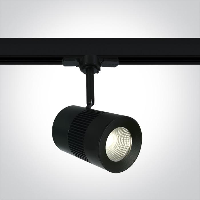 BLACK COB LED 15w CW TRACK SPOT 45deg 230v