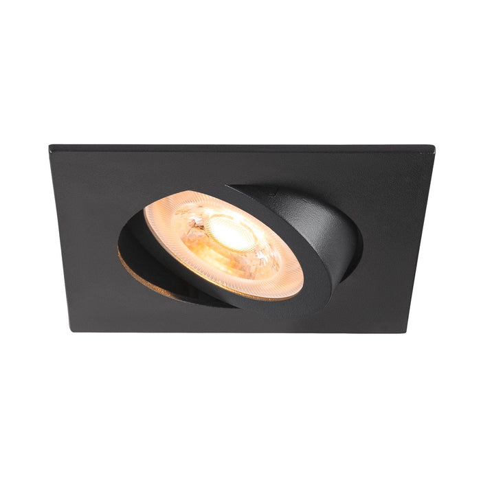 NEW TRIA 68, recessed ceiling light, square, max. 10W GU10, black