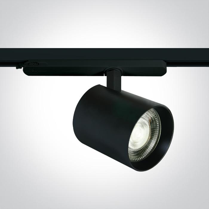 BLACK TRACKSPOT 35W CW 38deg IP20 230V TRIAC DIMMABLE