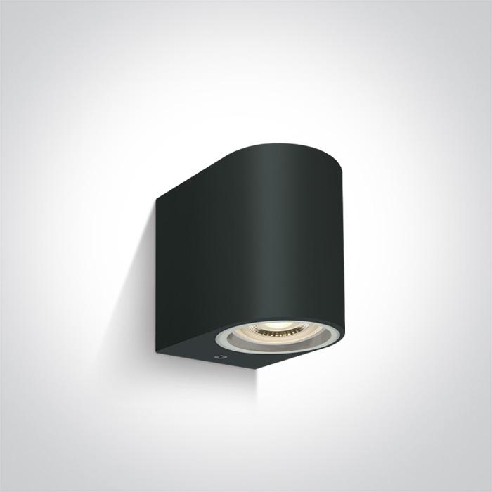 BLACK WALL LIGHT GU10 6W IP65