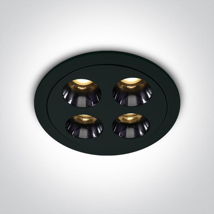 BLACK RECESSED LED 10W WW IP20 38deg 230V DARK LIGHT