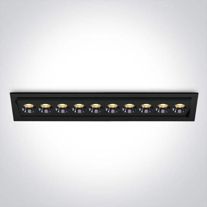 BLACK RECESSED LED 24W WW IP20 38deg 230V ADJUSTABLE DARK LIGHT