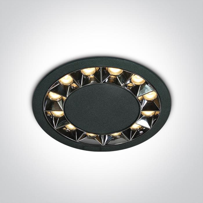 BLACK RECESSED LED 20W WW IP20 38deg 230V DARK LIGHT