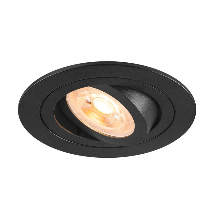 NEW TRIA 75, recessed ceiling light, round, max. 10W GU10, black