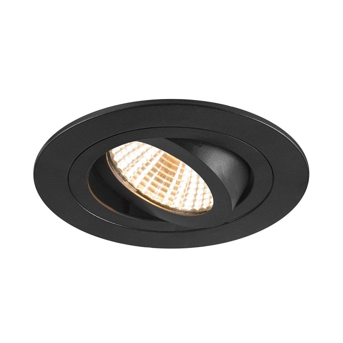 NEW TRIA 75, recessed ceiling light, 3000K, 38°, IP 20, round, black