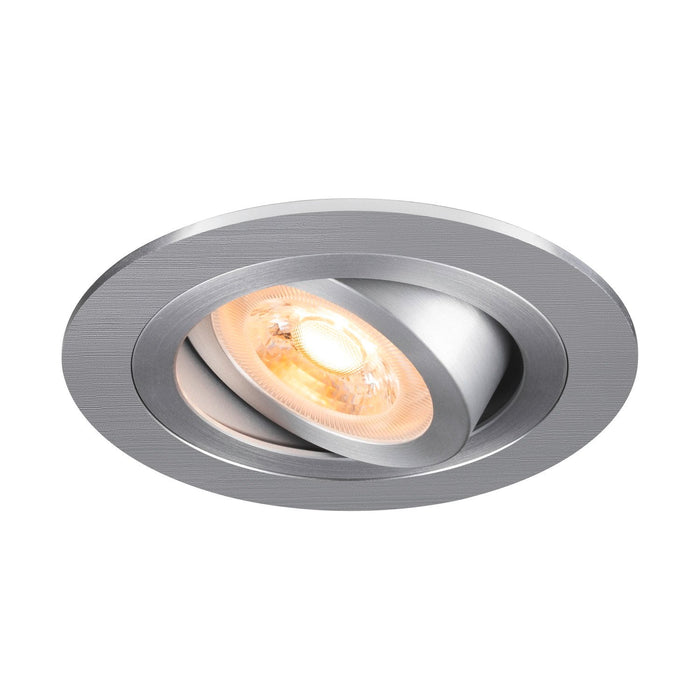 NEW TRIA 75, recessed ceiling light, round, max. 10W GU10, aluminium