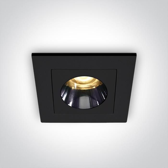 BLACK RECESSED LED 3W WW IP20 38deg 230V DARK LIGHT