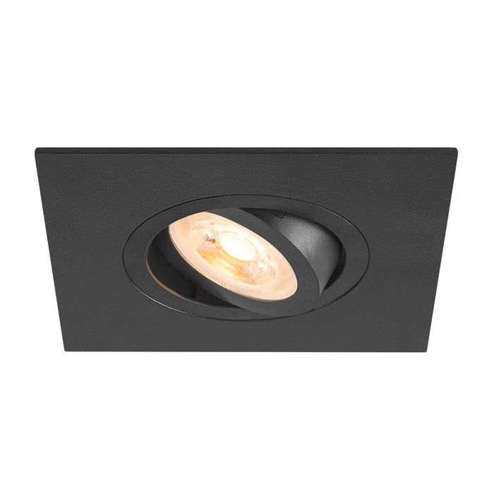 NEW TRIA 75 XL, recessed ceiling light, square, max. 10W , GU10, black