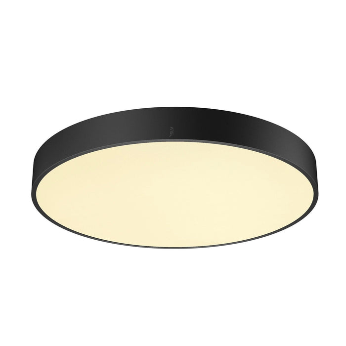 MEDO PRO 60, wall- and ceiling-mounted light, round, 3000/4000K, 37W, trailing-edge phase, 80°, UGR<19, black