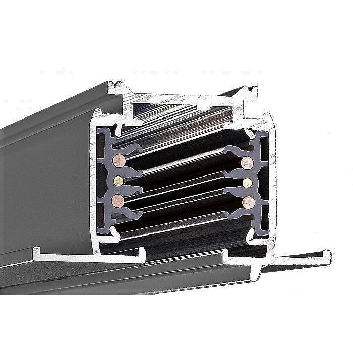 Powergear Recessed 3-circuit Dali track 1 M track (1000mm) - Black