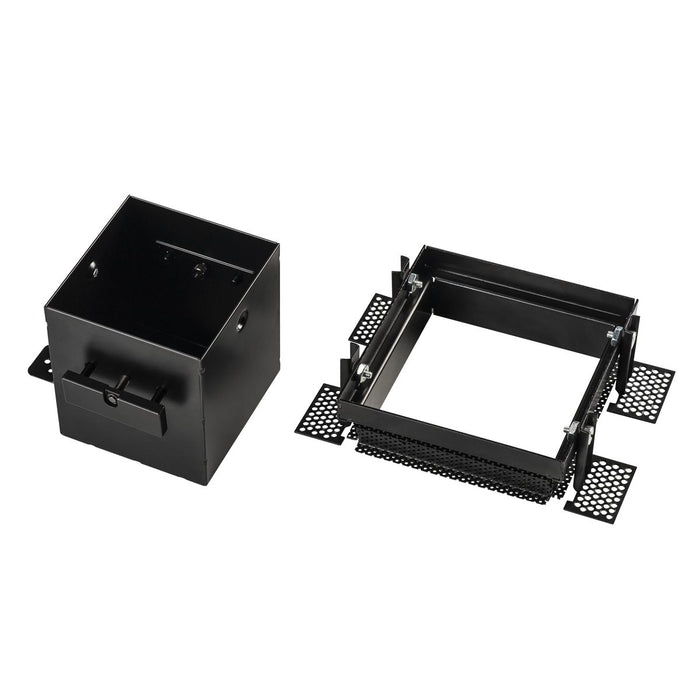 AIXLIGHT PRO 50 1 FRAMELESS installation housing, incl. fixing kit, black