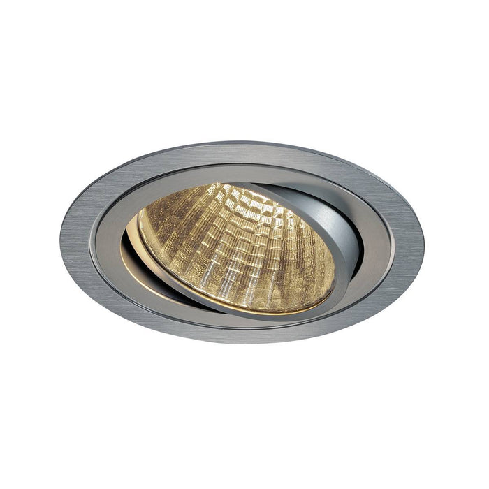 NEW TRIA LED DL ROUND SET, alu brushed, 25W, 30°, 3000K, incl. driver, clip springs