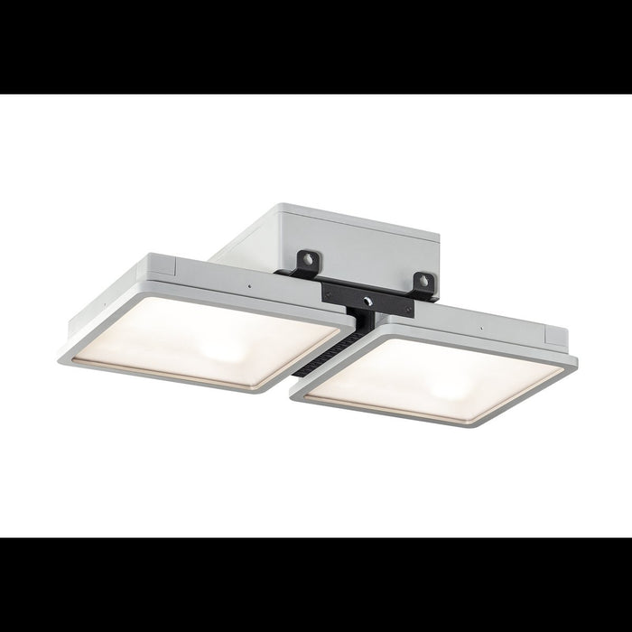 [Discontinued] ALMINO PD, double, LED outdoor surface-mounted ceiling light, UGR<19 grey IP65 4000K