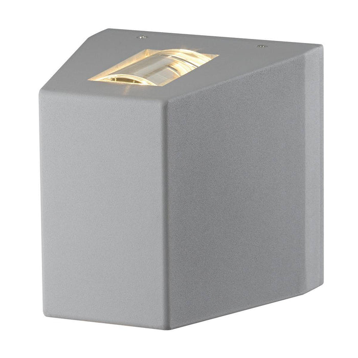 OUT BEAM LED wall light, single beam, silver-grey, IP44