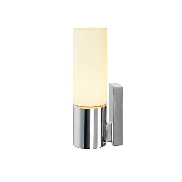 DEVIN SINGLE wall light, LED, round, chrome, frosted glass