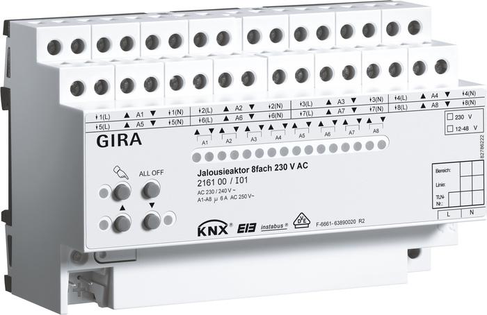 blind act. 8-g AC 230 V man.act. KNX DRA