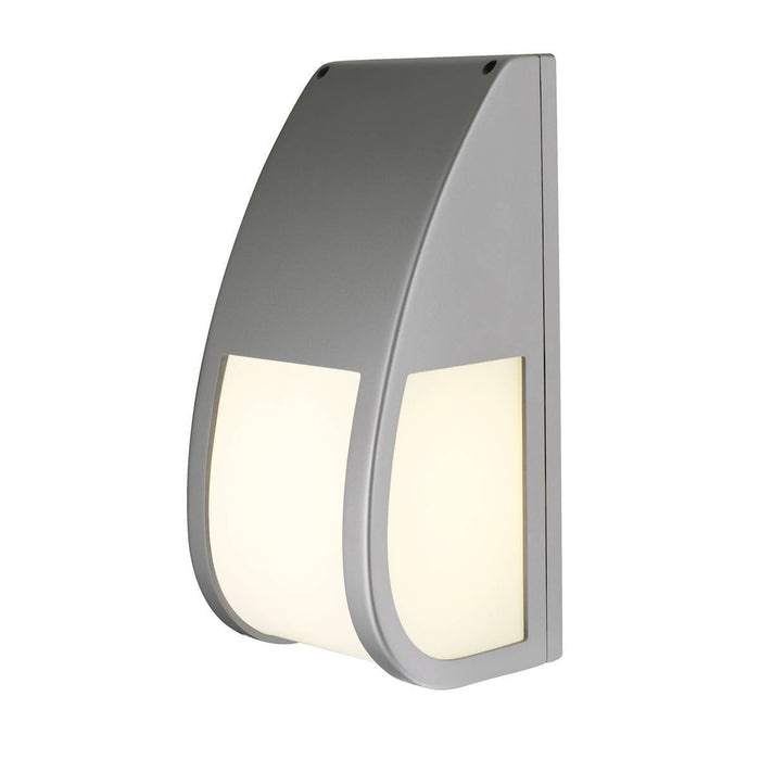 KERAS ELT wall light, silver-grey, E27 Energy Saver, max. 25W, IP54