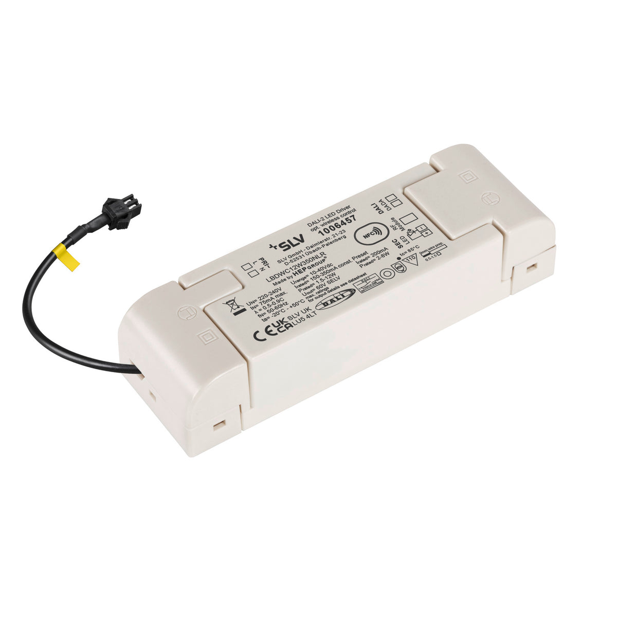 Union Led Drive LED driver, 12W, 200mA, with radio interface for Numinos, DALI ...