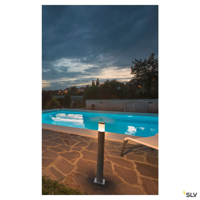 TRUST 60, outdoor floor stand, LED, 3000K, IP55, stainless steel 316, Ø/H 6/60 cm, 8.6W