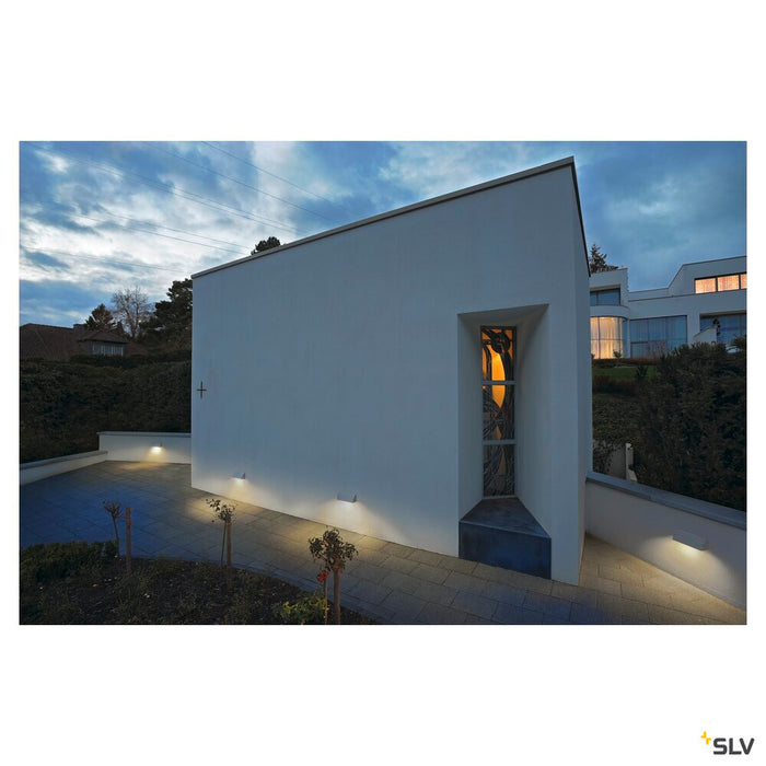 PEMA, outdoor wall light, TC-(D,H,T,Q)SE, IP44, rectangular, silver-grey, max. 15W