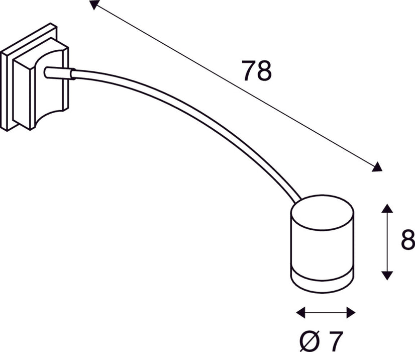 MYRA DISPLAY, outdoor wall light, QPAR51, IP55, silver-grey, convex, max. 50W